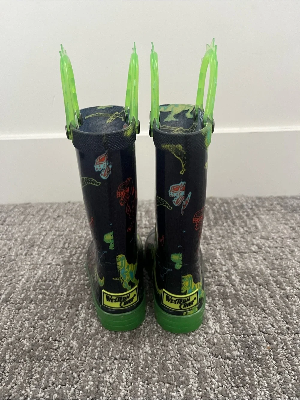Like New Dinosaur Rain Boots